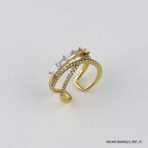 14K Gold Plated Stone Ring