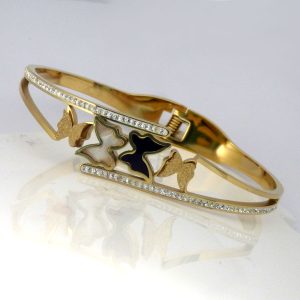 Steel Colour Butterfly Bangle