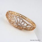 18K Gold Plated Stone Bangle