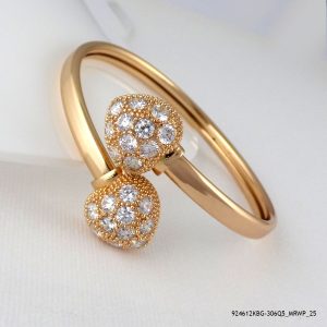 18K Gold Plated Stone Bangle