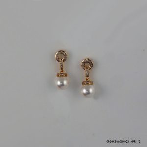 Syn Pearl Hoops Gold Plated