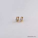 2 Color Retro Hoops Gold Plated