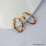2 Color Spiral Hoops Gold Plated