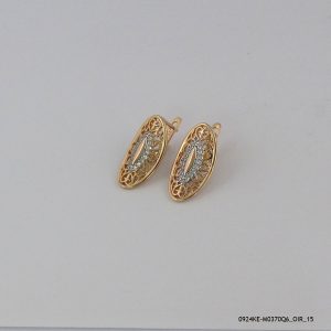 2 Color Retro Hoops Gold Plated