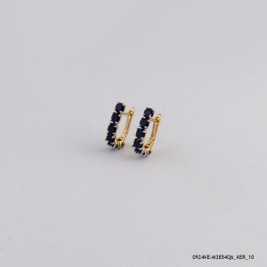 Syn Sapphire Hoops Gold Plated