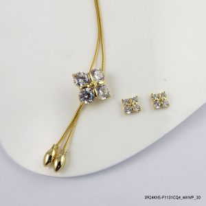 Crystal Gold Plated Set