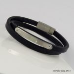 Mens 2 Layer Steel Bracelet