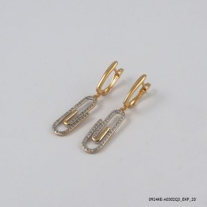 2 Color G/P Dangling Hoops