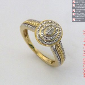 Ladies Vintage Dia Ring US9
