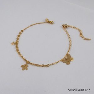 18KGP Butterfly Anklet
