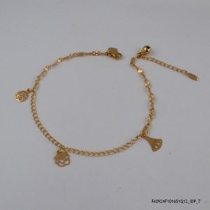 18KGP Multi Charms Anklet