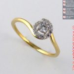 Ladies CZ Gold Ring US6