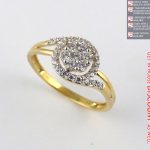 Ladies CZ Gold Ring US5