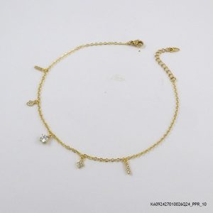 14KGP Stone Anklet
