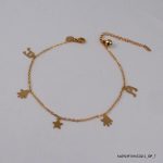 18KGP Multi Charms Anklet