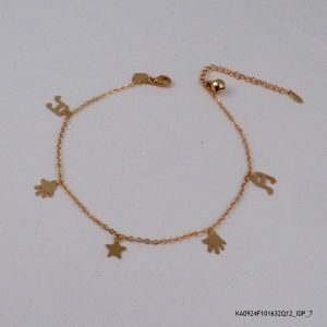 18KGP Multi Charms Anklet