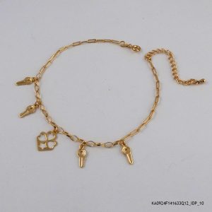 18KGP Key Charms Anklet