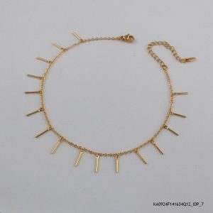 18KGP Multi Charms Anklet