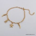 18KGP Multi Charms Anklet