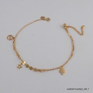 18KGP Love Charms Anklet