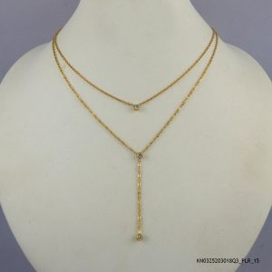 2 Liner G/P Steel Necklace