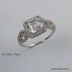 Luxury 1pc Silver Ring US7