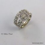 Luxury 2pc Silver Ring US6