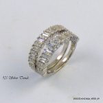 Luxury 2pc Silver Ring US6