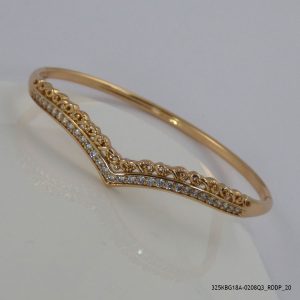 18KGP RETRO CRYSTAL V BANGLES