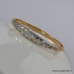 2 COLOR G/P BEZEL COLOR CRYSTAL BANGLES