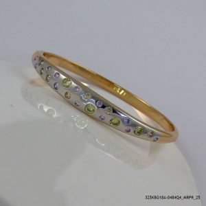 2 COLOR G/P BEZEL COLOR CRYSTAL BANGLES
