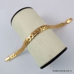 18KGP Mens Matt Curb Bracelet