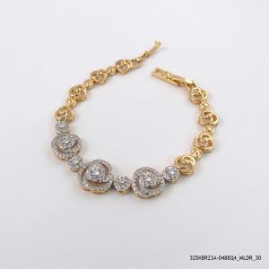 18KGP 2 Colour Luxury Crystal Bracelet