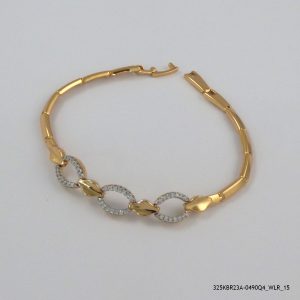18KGP 2 Colour Elegant Crystal Bracelet