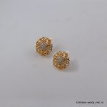 18KGP FLOWER CRYS U HOOPS