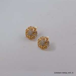 18KGP FLOWER CRYS U HOOPS