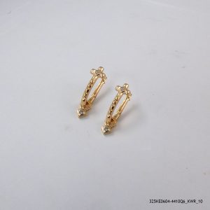 18KGP DANGLING CRYS U HOOPS