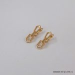 18KGP DANGLING CRYSTAL U HOOPS