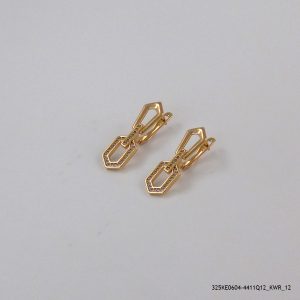 18KGP DANGLING CRYSTAL U HOOPS