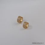 18KGP SYN CRYSTAL HOOPS