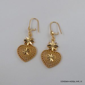 18KGP DANGLING HEART EARRINGS