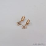 18KGP COSMIC DANGLING CRYS HOOPS