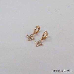 18KGP COSMIC DANGLING CRYS HOOPS