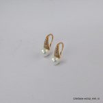 18KGP SYN PEARL HOOPS