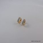 2 COLOR GP CASUAL CRYSTAL HOOPS