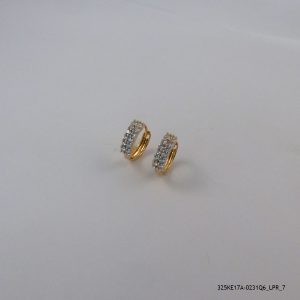 2 COLOR GP CASUAL CRYSTAL HOOPS