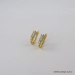 14KGP MATT SYN CRYSTRAL HOOPS