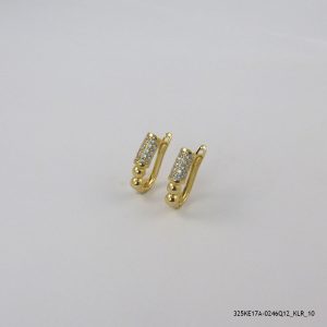 14KGP MATT SYN CRYSTRAL HOOPS