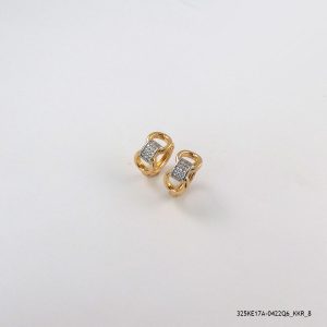 2 COLOR GP SYN CRYSTAL HOOPS