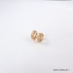 18KGP ELEGANT SYN CRYSTAL HOOPS